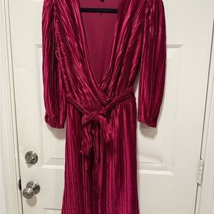 Lane Bryant Deep Rich Maroon/Redish Color Velvet Dress